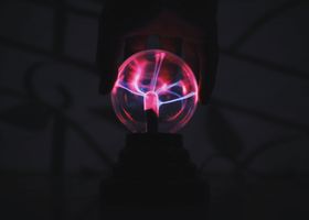 Glowing orb still life