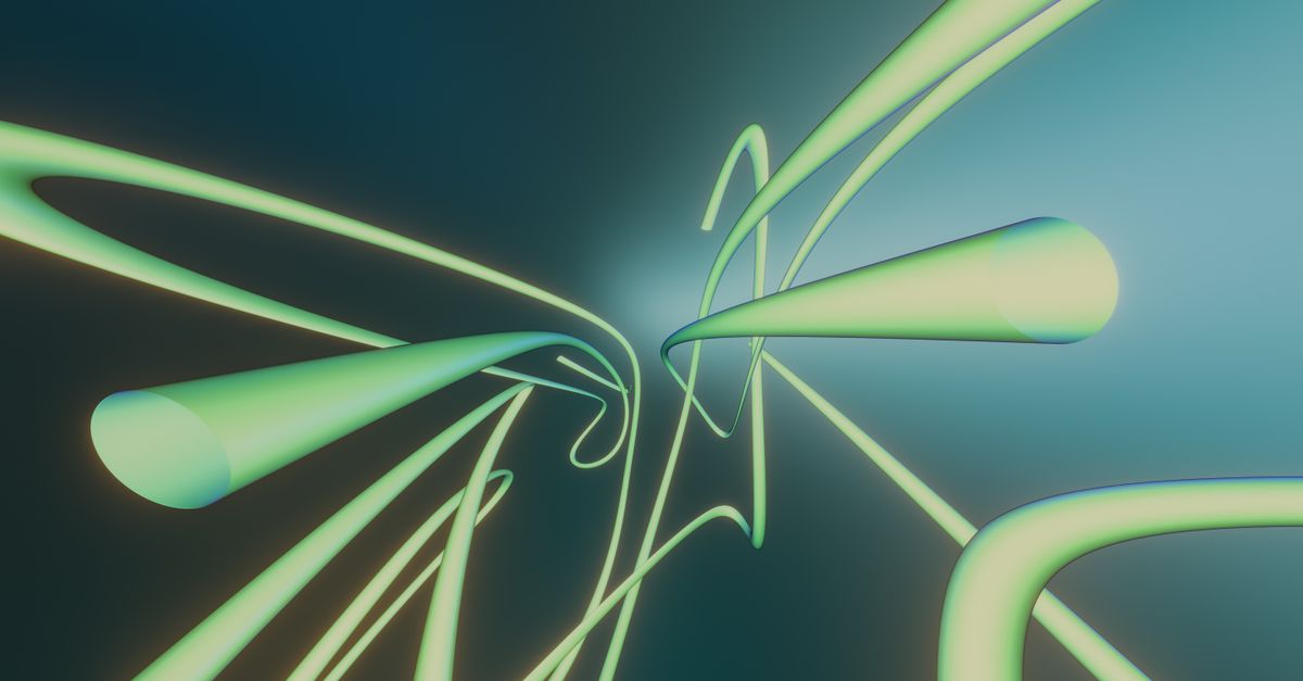 Lime light trail in studio